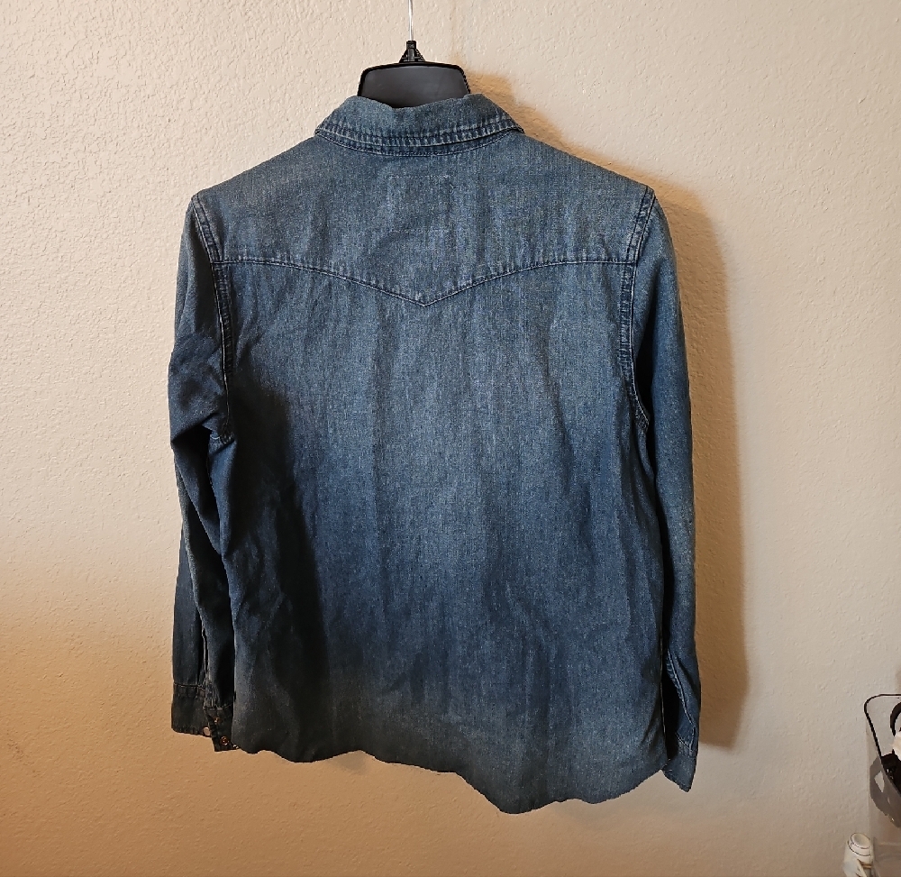 Lucky Brand Blue Denim Button-Up Shirt - Picture 2 of 5